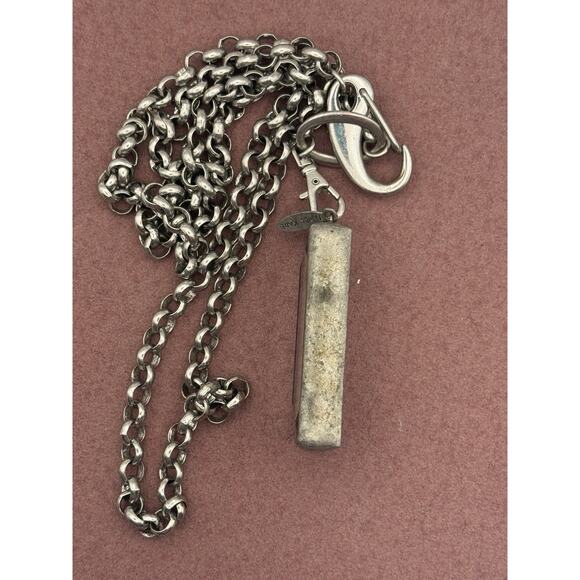 Jewel Kade Happiness Key Necklace 30” Silver Tone Chain w/ Pewter Framed Pendant - Picture 9 of 12